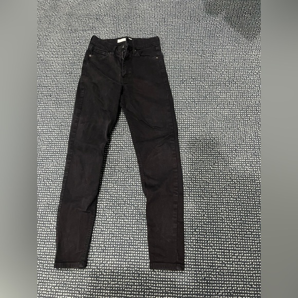 TOPSHOP black high rise skinny jeans - Picture 1 of 4